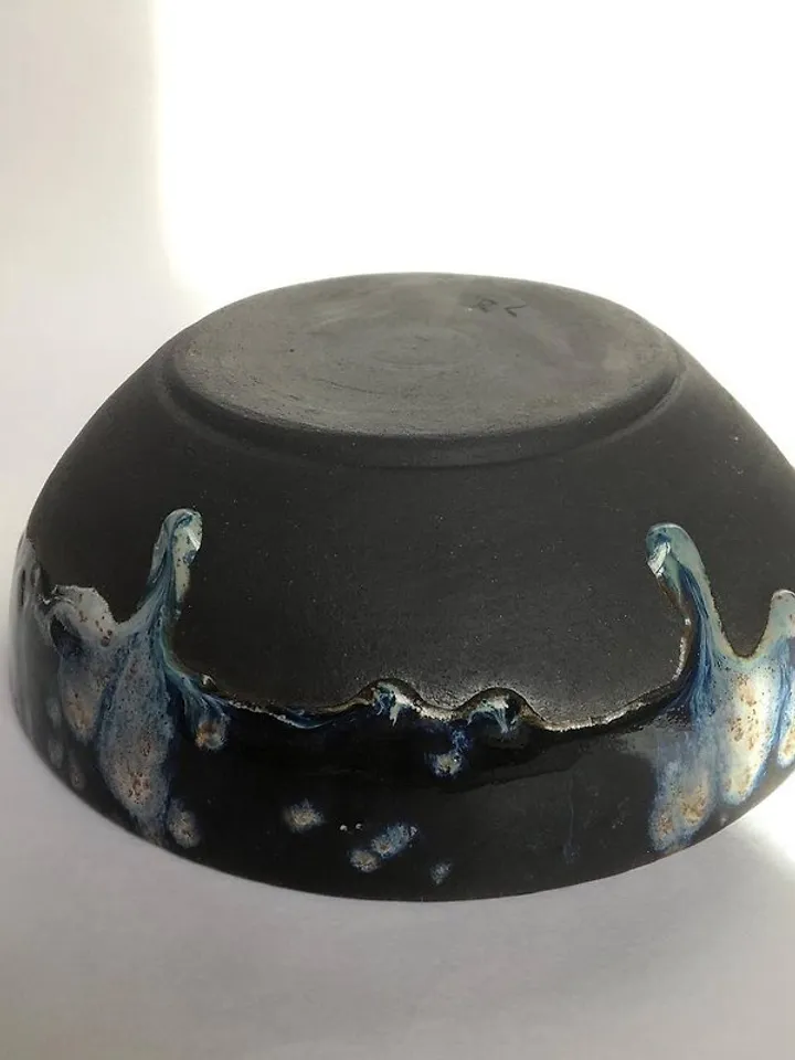 Galaxy Vincent van Gogh Dripping Crystals Glaze Ceramic Bowl