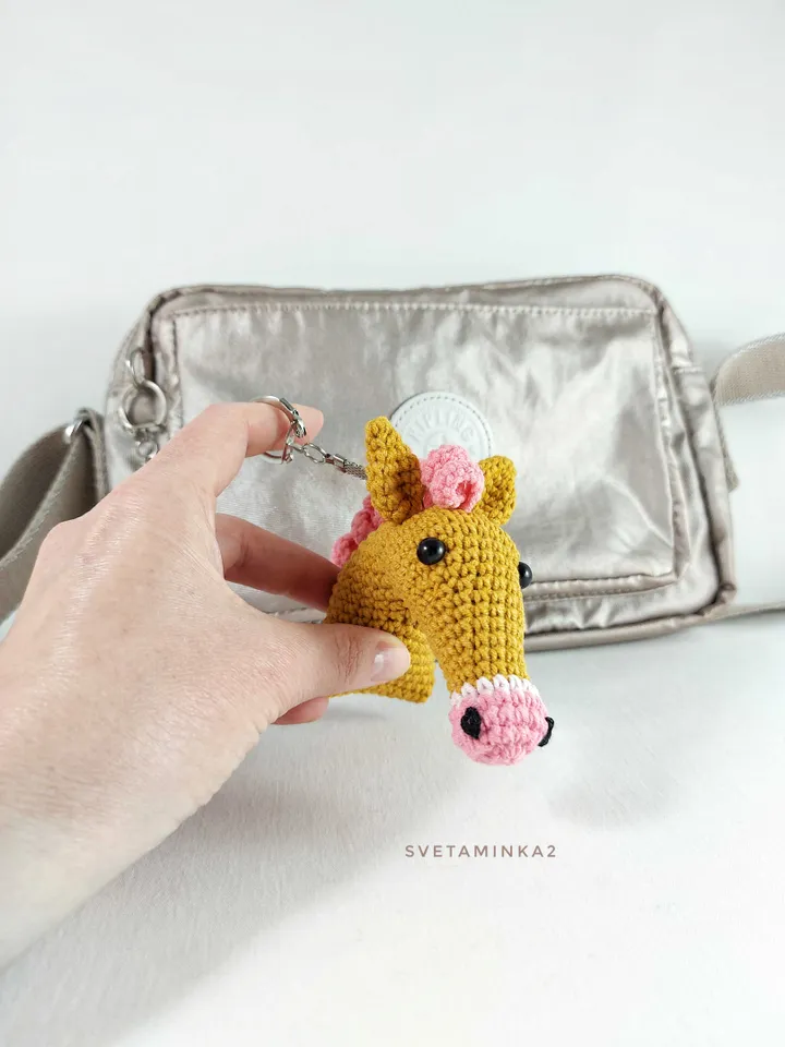 Horse Crochet Pattern Amigurumi Keychain Crochet Bag Charm/ Pendant/ Decor. Digital Download. PDF.