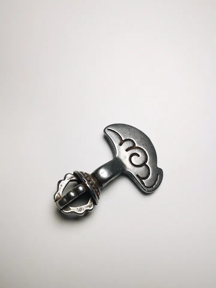Gandhanra Antique Tibetan Amulet Pendant,Kartika(knife of the dakinis), Trantic Buddhism Dharma, Made of Thunder Iron