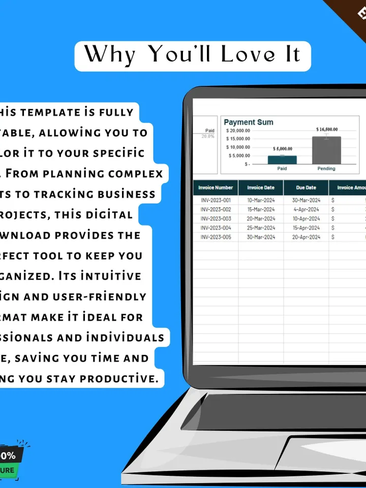 Advertising Vendor Payment Tracker Template, Editable Google Sheets, Marketing Expense Management Tool