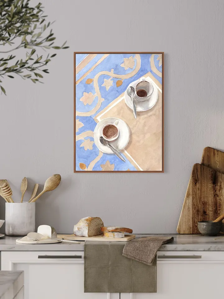 Coffee Still Life Watercolor Painting, Office Motivation, Kitchen Print, Modern Poster Poster, Cup Of Coffee Poster, Minimal Boho Coffee Art