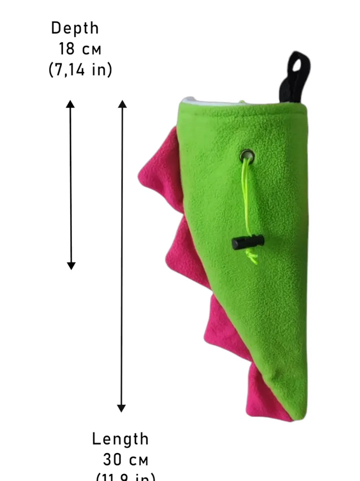 Chalk bag Dino Tail green for rock climbing