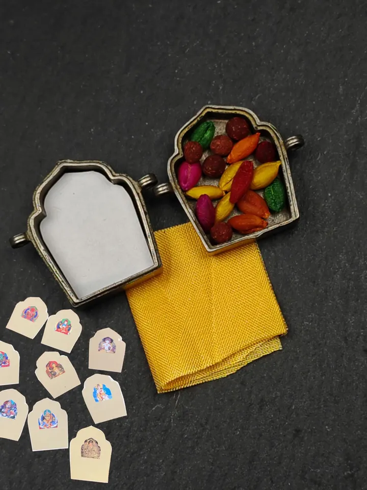 Tibetan Gau Box Amulet,Mini Ghau Shrine,Portable Tibetan Buddhist Altar Necklace with Offerings,Protective Charm,Spiritual Gift,11 Types