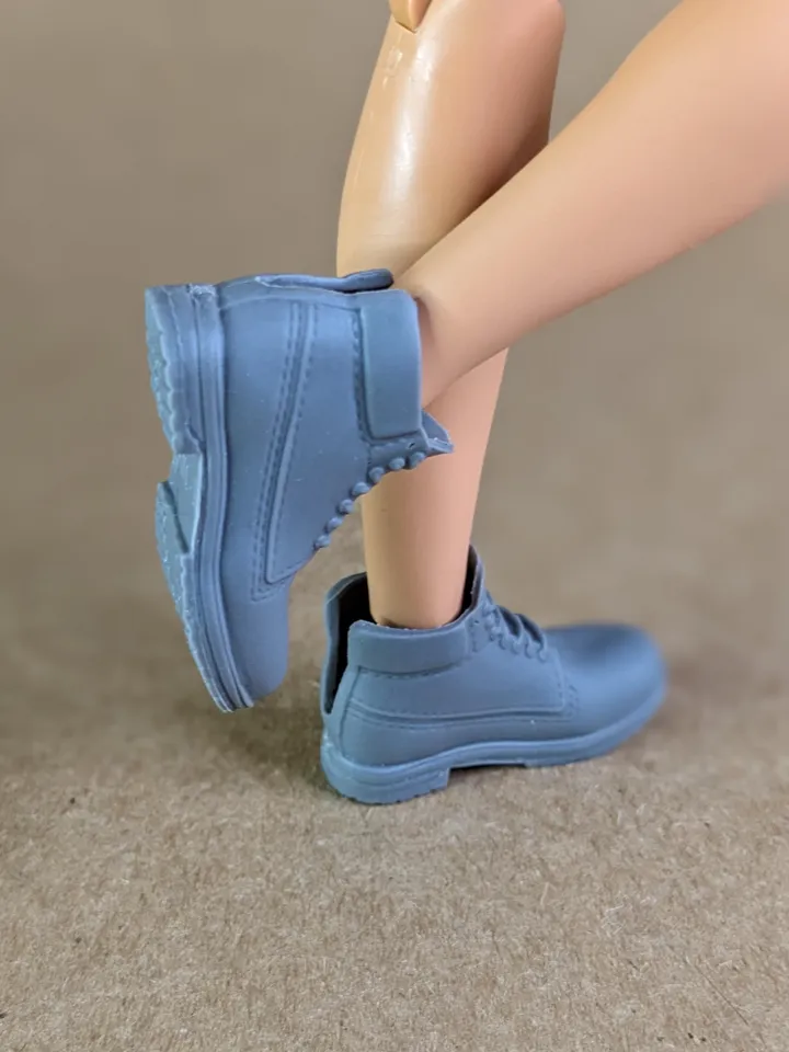 Classic gray resin hiking boots for 1/6 scale male dolls