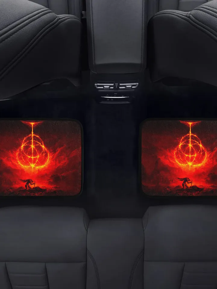 Elden Ring Car Sun Shade Back Car Floor Mats Set of 2