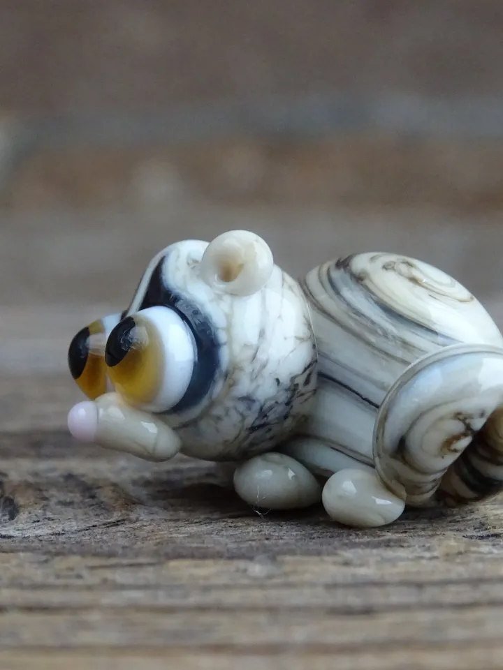 GLASS FIGURINES Lori lemur figurine Tiny lemur gifts miniature lemur decor Blown glass art sugar opossum ornaments Miniature lemur