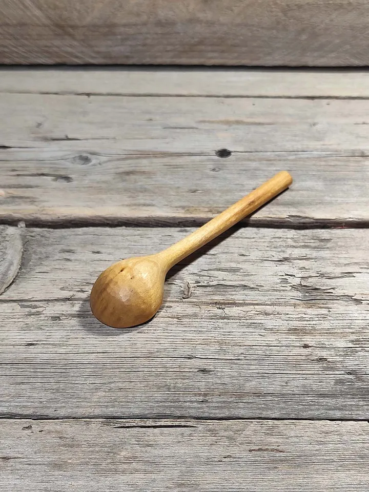 Handcrafted Willow Spoon, 9th Anniversary willow gift, Dessert Wooden Spoon, Tea Willow Wood Spoon