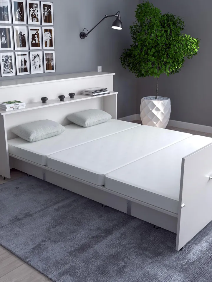 DIY, PDF, Folding Bed Plans, Roll Out Bed, Queen Size