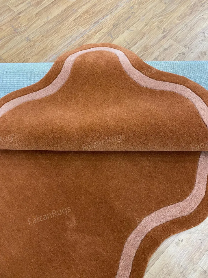 Buy an 8x10 Irregular Cinnamon-Shaped Rug, Handmade Area Rug, Rug for Home, Bedroom Rug, kids' Rug, or Custom Rug in 3x5, 4x6, 5x7, 6x9