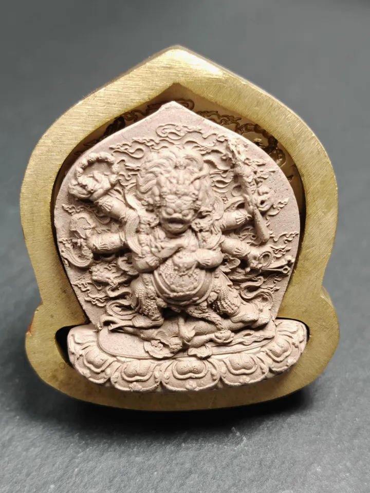 Mahakala Tsa Tsa Mold,Old Version 4.5cm Height,Gandhanra Unique Tibetan Buddha Tsha Tsha Mould For Making Clay Statue