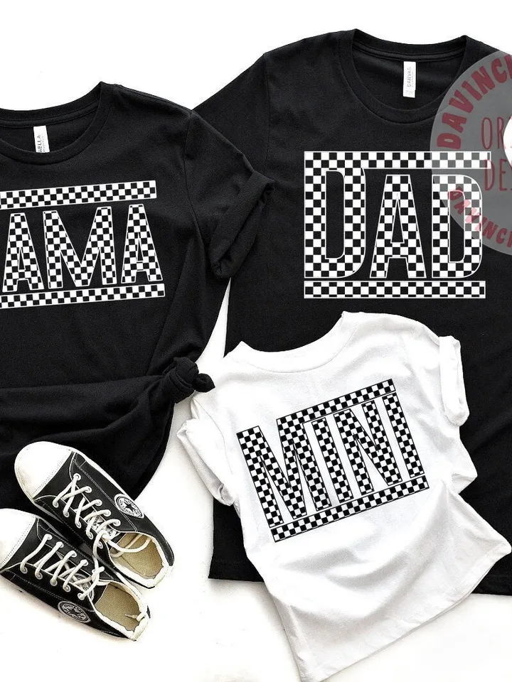 Checkered Mama svg, Mama shirt designs, Checkered Dad Svg, Father's Day Svg, Checkered Shirt Sublimation Designs, Mini svg, svg for shirts