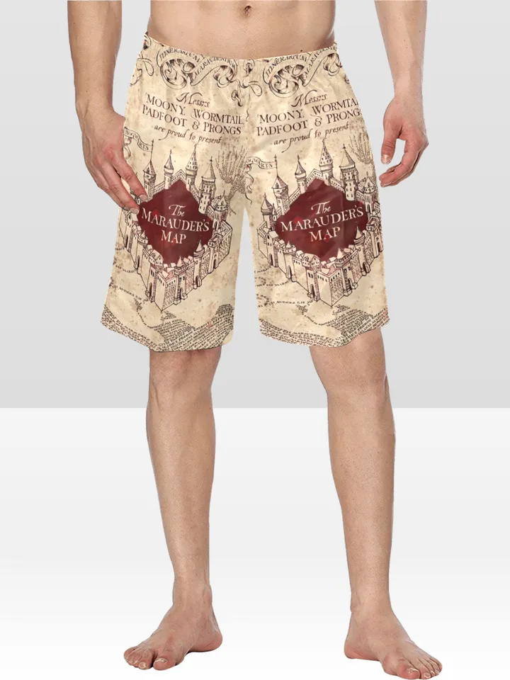 Marauders Map Harry Potter Swim Trunks