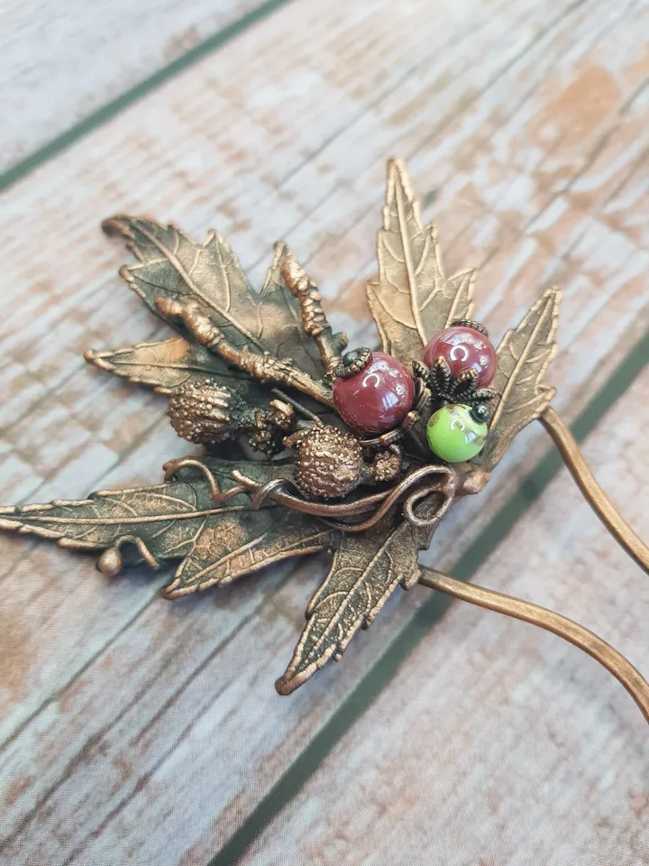 Copper jewelry, hair accessories, hairpin, gift for her, electroformed, electroforming, jewelry for hair, handmade jewelry