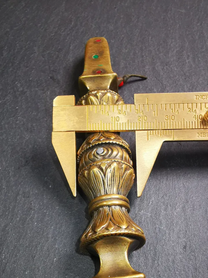 Gandhanra Handmade Vintage Vajra Dorje,Tibetan Buddhism (Vajrayana) Ritual Implement,Made of Brass,50 Years Old