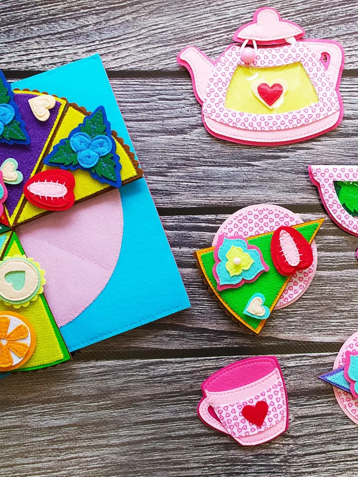 Cooking Quiet book Pattern pdf, Kitchen Felt book pattern svg, Soft sensory book template, Busy book sewing ideas for girl 2, 3, 4 year old