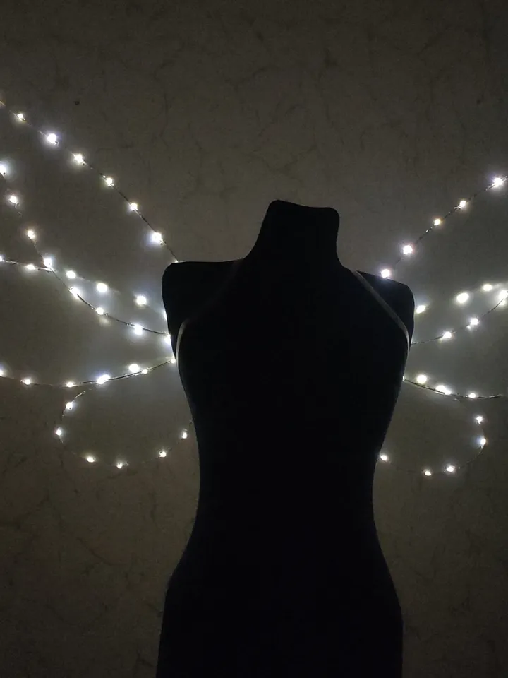 White light up plastic wings LED
