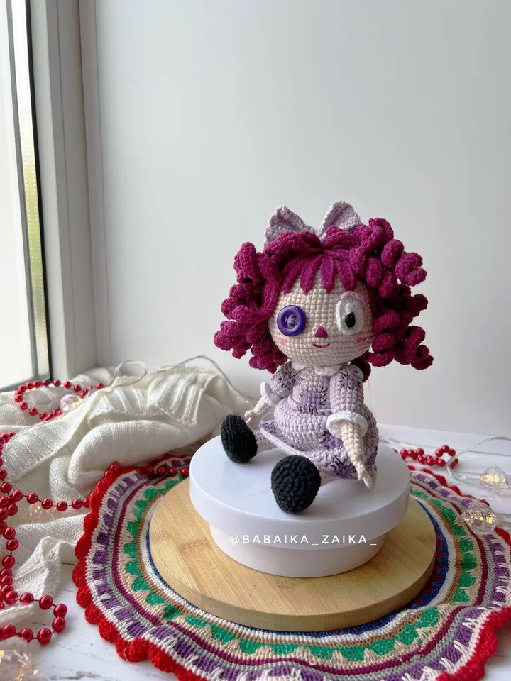 PDF Crochet Ragatha Pattern, Amazing Digital Circus Amigurumi Pattern, Crochet Monster, Halloween Doll Crochet Pattern, Amigurumi Doll