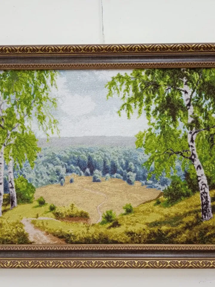 Forest Expanses Finished Cross Stitch Embroidery