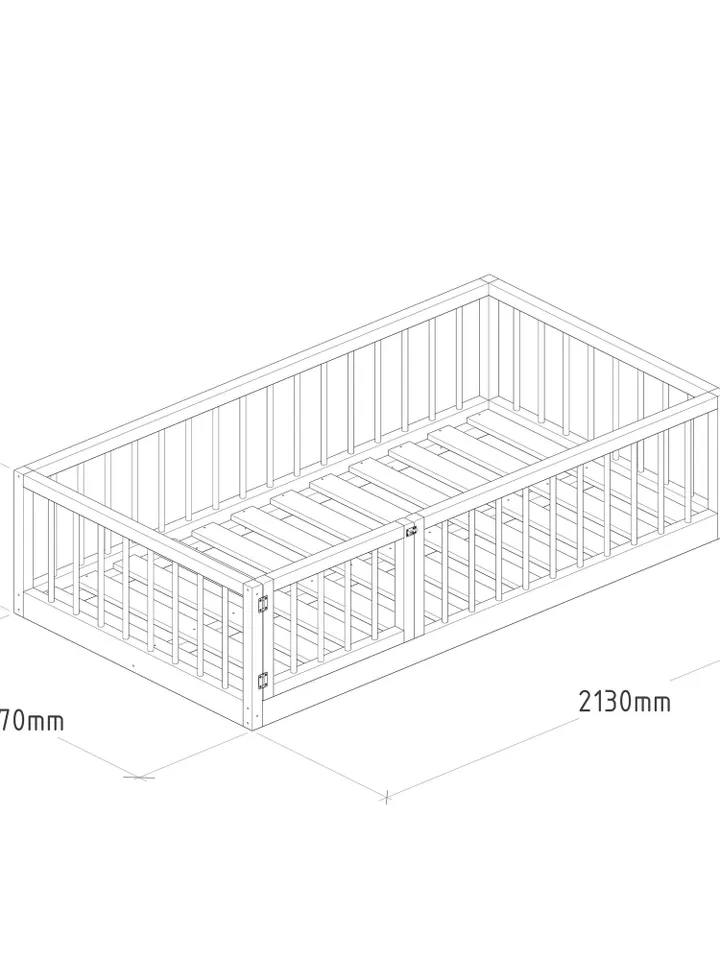 Montessori Floor Bed Plan, Australian King Single Size, PDF, DIY