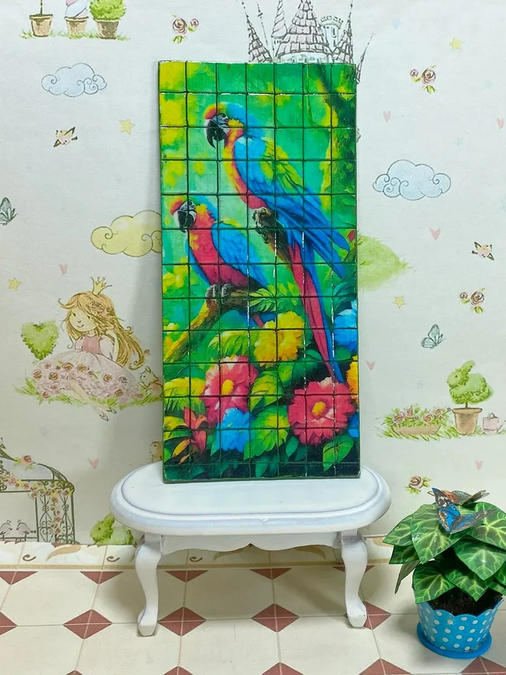 Bright panel. Panel for a dollhouse. 1:12. Handmade.