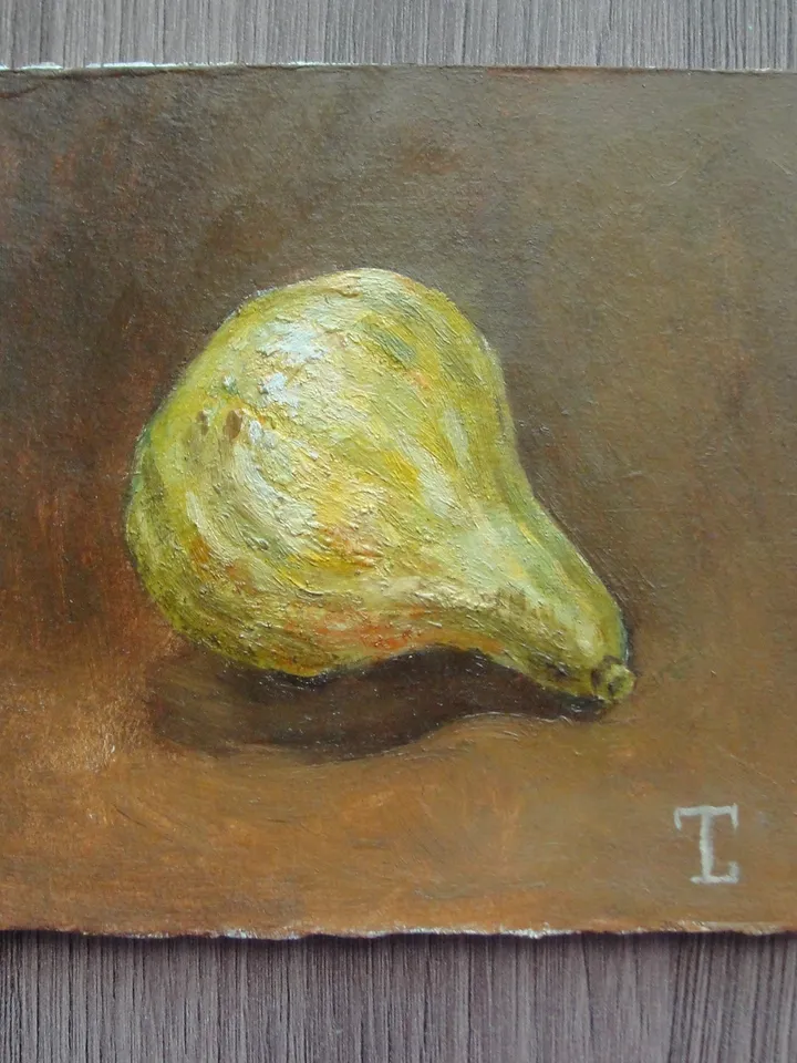 "Fig" oil small painting fruit stilllife original wall art picture artwork