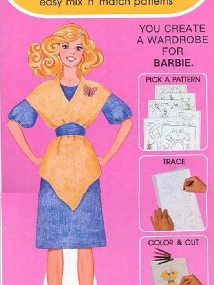 Paper Doll Barbie Coloring Book Digital Download PDF