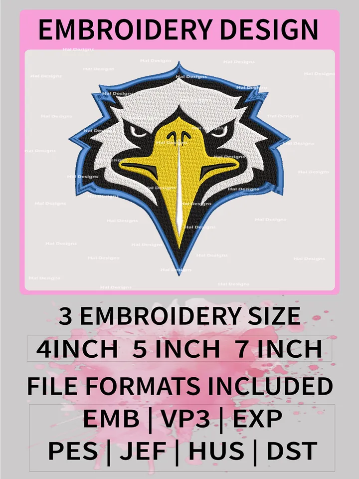 NCAA Morehead State Eagles Embroidery File, 3 Sizes, 6 Formats, NCAA Machine Embroidery Design, NCAA Logo, NCAA Teams