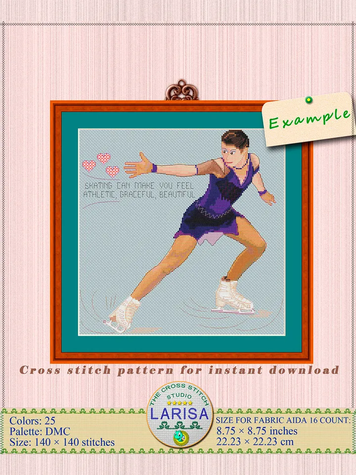 Figure Skating Cross Stitch Pattern | Figure Skater