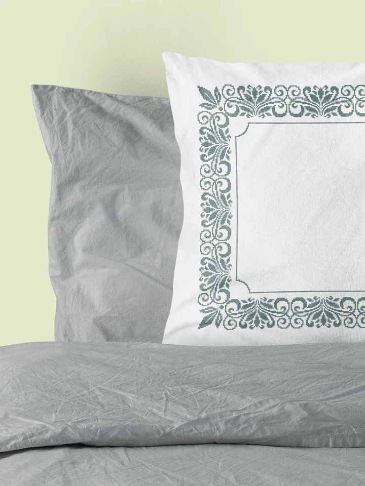 Square frame cross stitch pattern PDF download Flower border cross stitch chart, Simple cross stitch pillow, Monochrome mandala frame #Y12