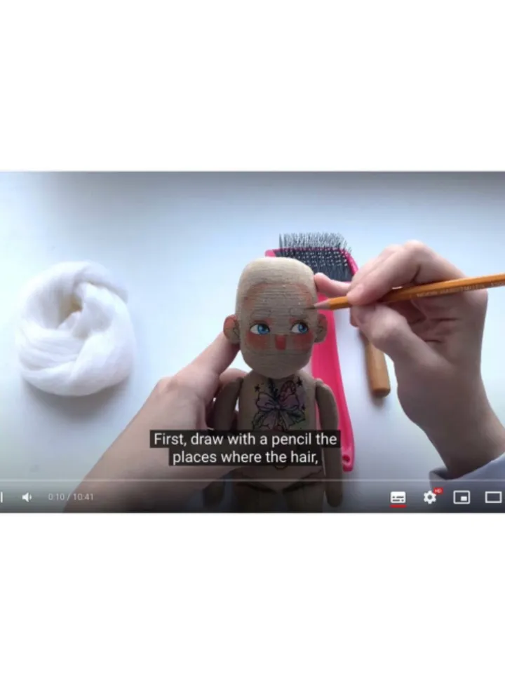 Dry felting tutorial "Hairstyles for the Man" on YouTube