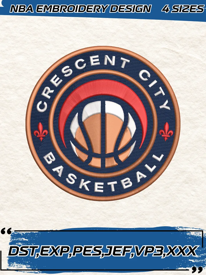 New Orleans Pelicans Logos Embroidery Designs,NBA Logo Embroidery Files, Machine Embroidery Design File, 4 Sizes,Digital Download