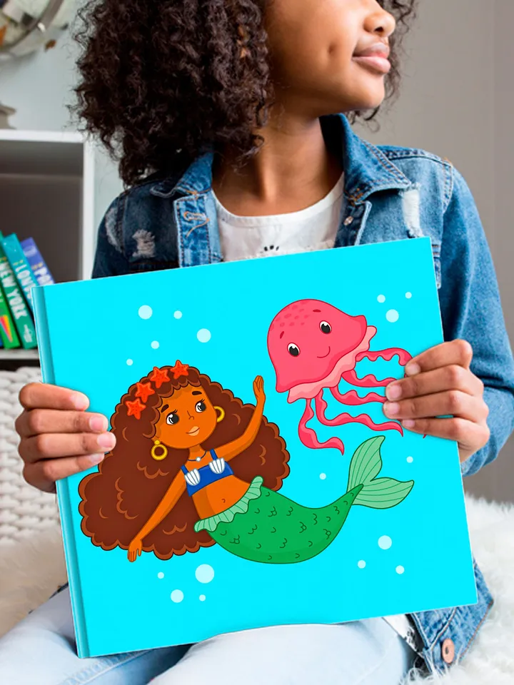 Vector set with cute mermaids