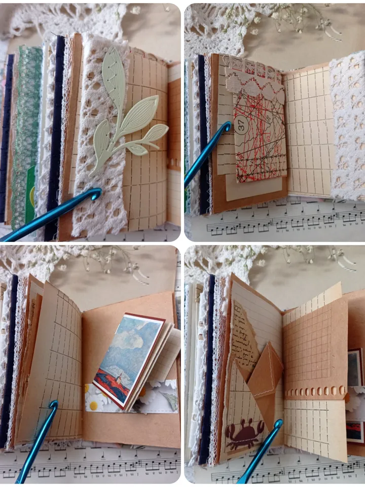 Miniature junkbook notebook handmade