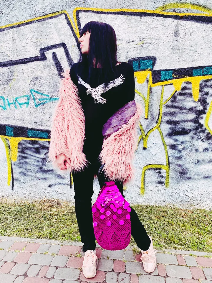 Purple farmer cotton bag with sequins, eco friendly bag, avoska net bag, market vegan bag, tote beach, macrame yoga tote, pound
