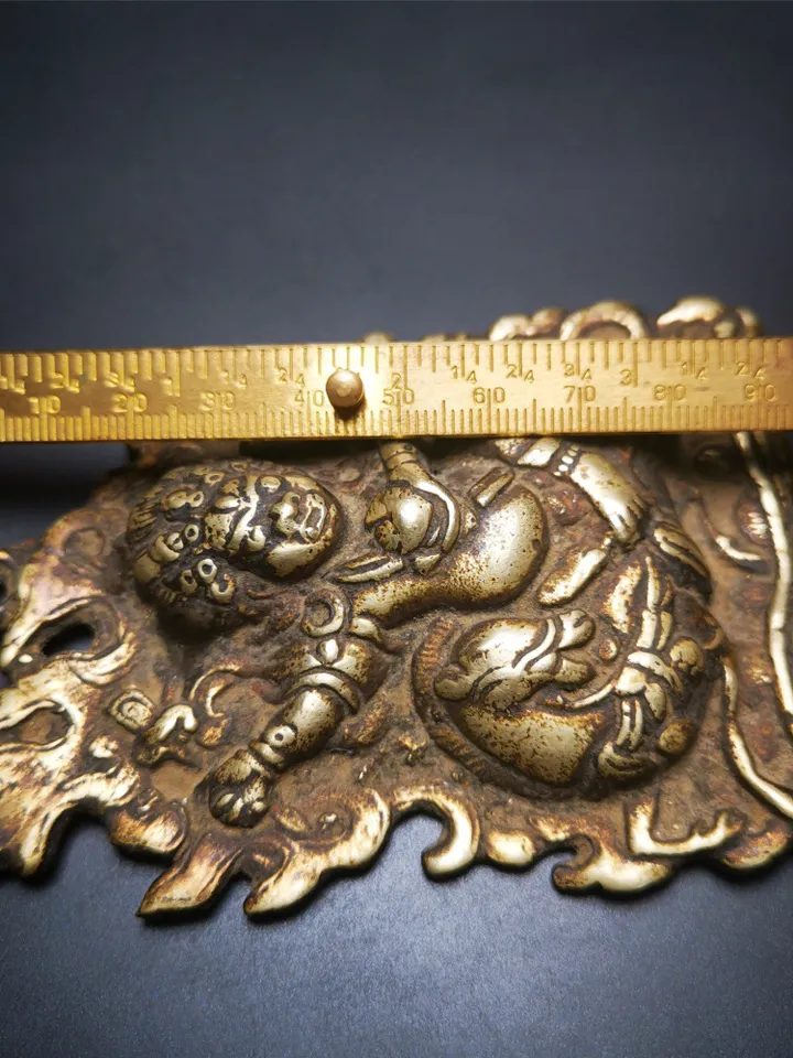 Gandhanra Antique Tibetan Buddhist Protective Figurine ,Palden Lhamo, Wrathful Deity of Glorious Goddess, Wisdom Protector-100 Years Old