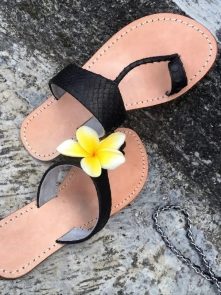 Python skin sandal | Women summer sandals | leather flops | genuine python skin shoes | summer shoes | flat woman shoes | designer sandal