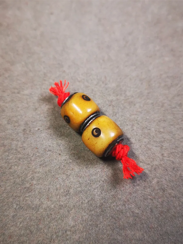 Gandhanra Yak Bone Carved Tibetan Mala Spacer Beads,Marker Beads for Prayer Beads Necklace Accessories,0.47&quot; × 0.47&quot;