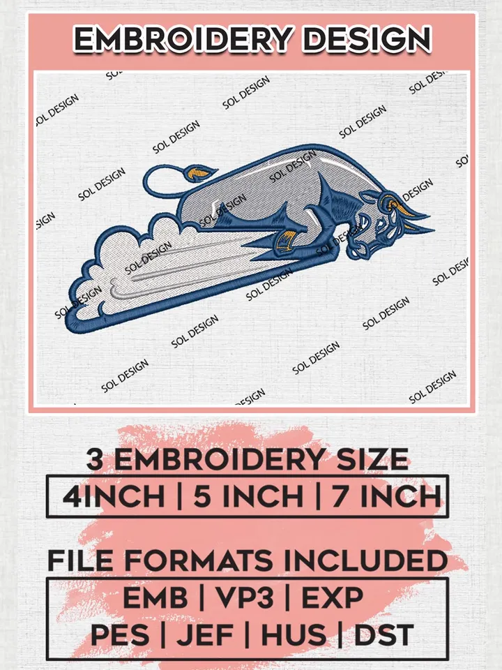 Utah State Aggies Mascot Logo Embroidery Files, NCAA Utah State Team Embroidery, NCAA Aggies Logo, 3 sizes, Machine embroidery designs, Digital Download