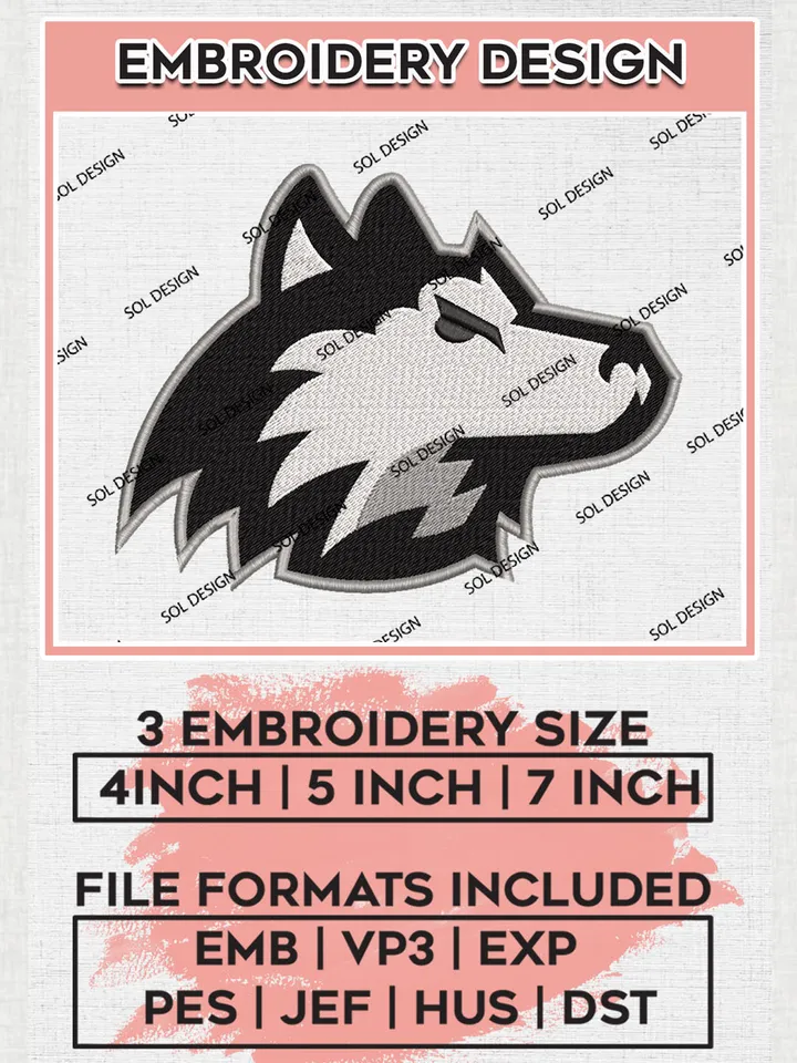 Northern Illinois Huskies Team Head Mascot Logo embroidery designs, NCAA Northern Illinois Huskies Logo Machine embroidery designs, NCAA Team Logo embroidery designs, NCAA Game Day Machine embroidery designs, Digital Download