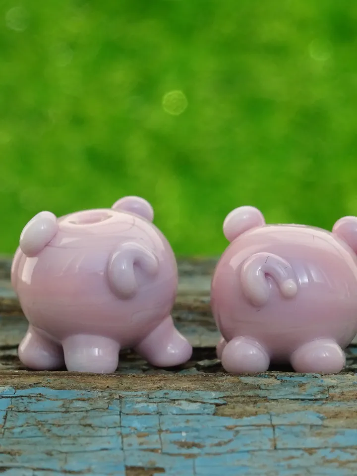 Pig figurine Pig miniature Tiny pig glass pig Tiny figurine Miniature animal