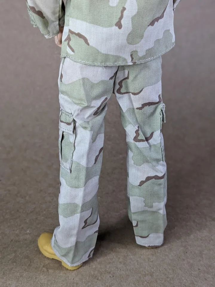 Khaki military-style jacket & pants for fashion male dolls (long sleeve)
