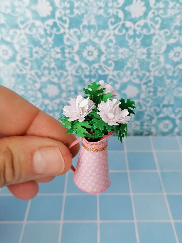 Cabinet set in 1:12 scale. Dollhouse miniature.