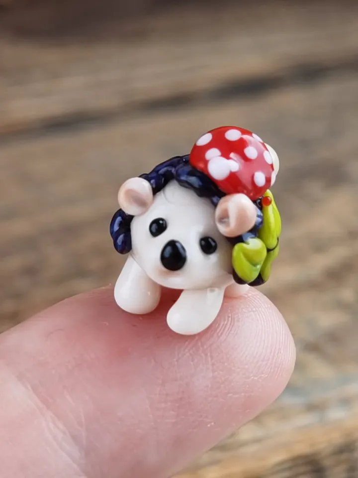 MINIATURE ANIMALS Hedgehog figurine Hedgehog miniature Baby Hedgehog Glass Hedgehog decor Hedgehog gift Tiny Hedgehog Fairy garden animal