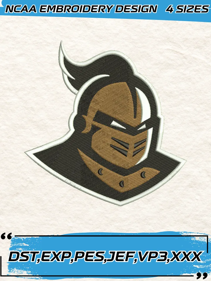 UCF Knights Mascot Embroidery Designs,NCAA Logo Embroidery Design,Machine Embroidery Design File,4 Sizes, Digital Download