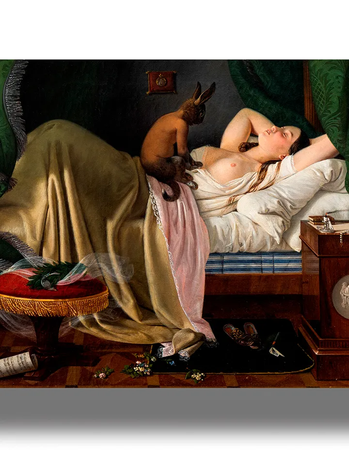 The Nightmare. Nude woman and demon.