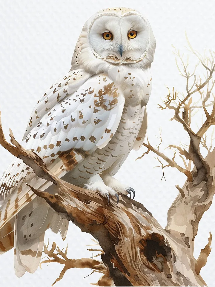 13 PNG Snow and Barn Owl Bundle, Watercolor Owl Clipart for sublimation, Cute Owl Clip Art, Digital Watercolor clipart, Printable print