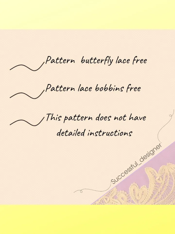 Digital Butterfly Lace Bobbins. Pattern Free.