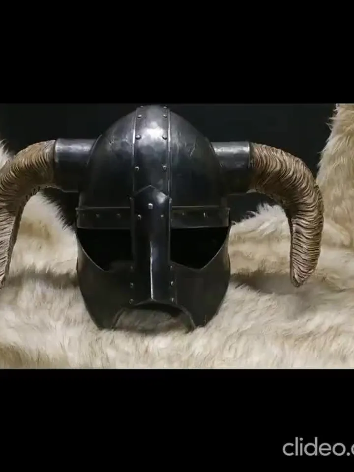 Skyrim helmet - custom - Steel helmet - viking helmet - helmet with horns - stee
