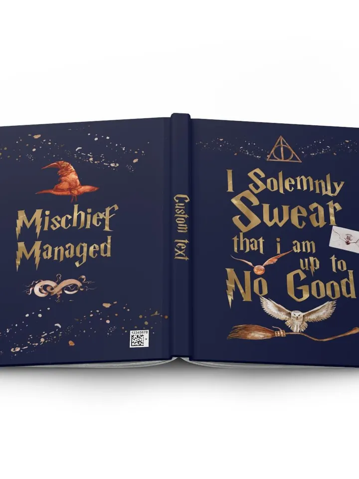 Wizarding World Hardcover Journal, Magic Notebook, Spell Book, Fantasy Diary, Gift, Magic gift Matte Journal