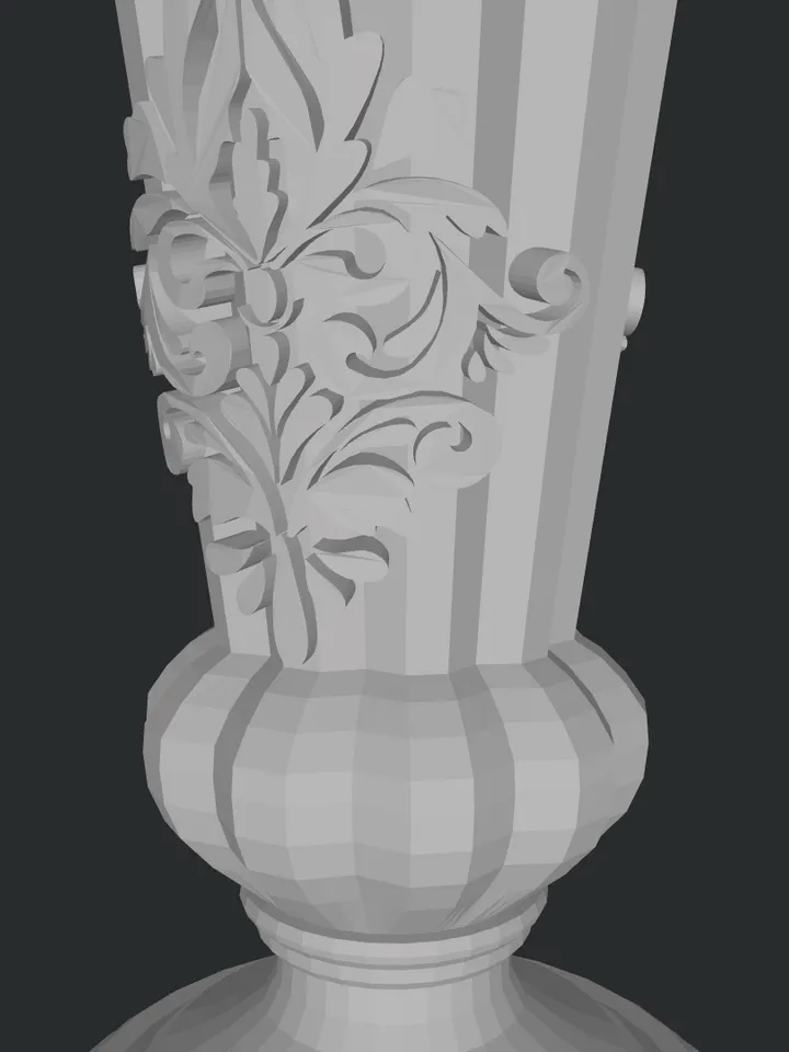 3D MODEL Miniature Victorian vase model ready to print